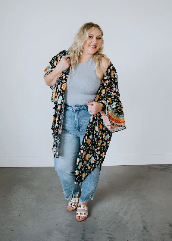 Garden Splendor Floral Kimono