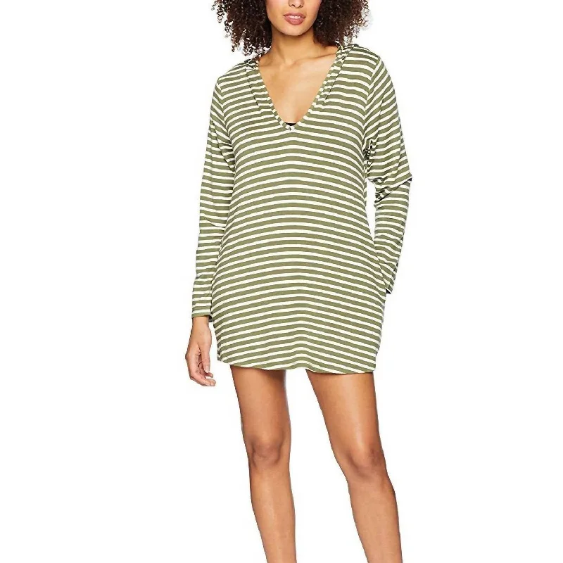 Stripe Covers Hoodie In Olive