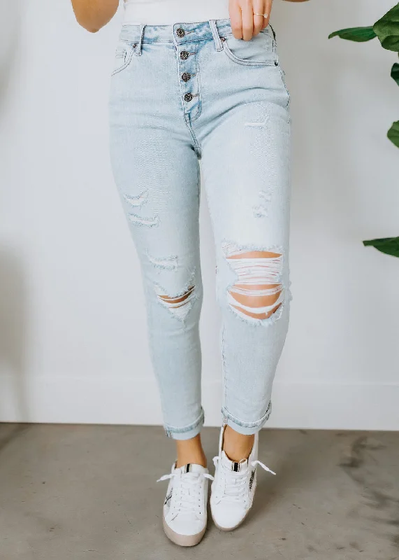 Aria Button Fly Skinny Jean