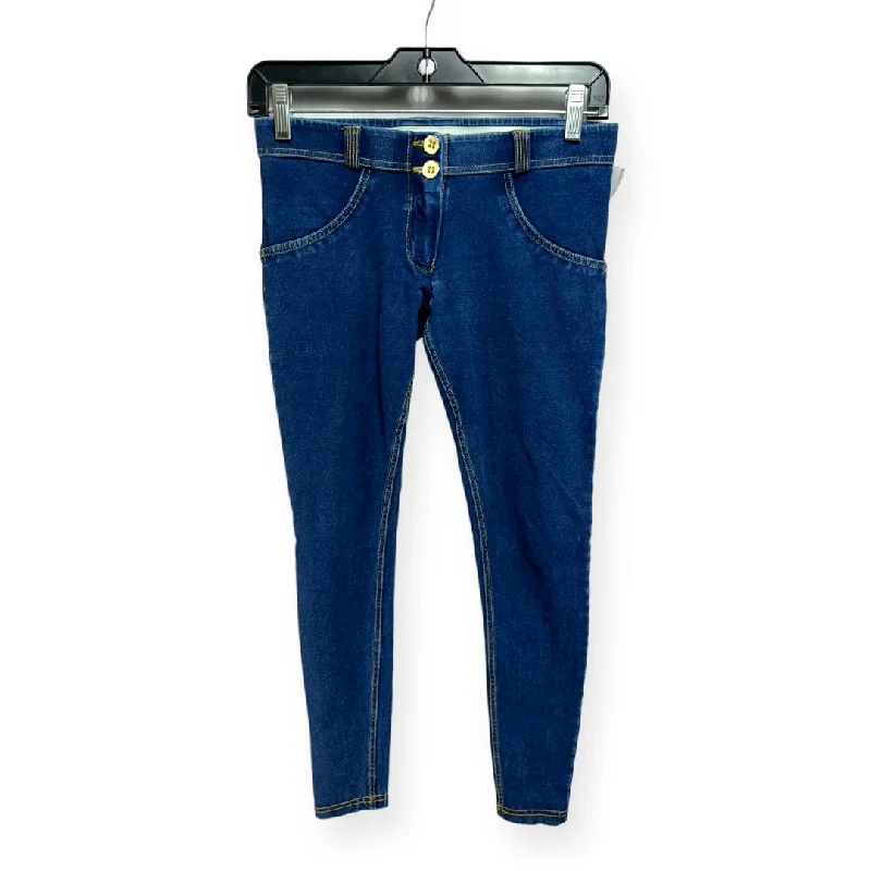 Blue Denim Pants Leggings Freddy, Size 2