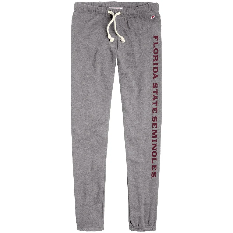 League Women's Florida State Seminoles Tri-blend Pant - Fall Heather