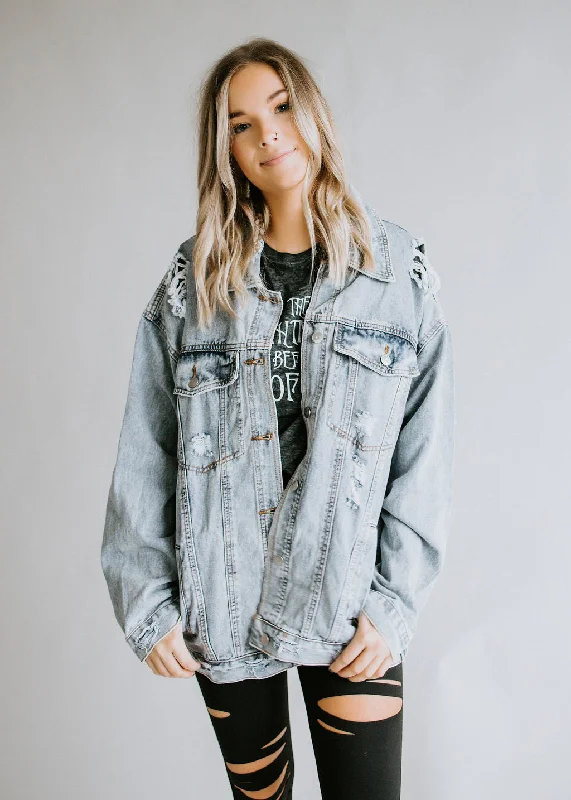 Never In Distress Denim Jacket FINAL SALE