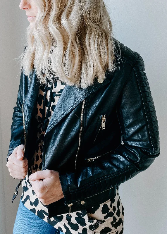 Carmichael Faux Leather Moto Jacket