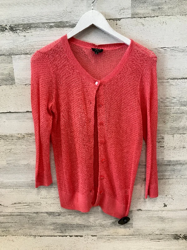 Cardigan By Talbots In Peach, Size: S