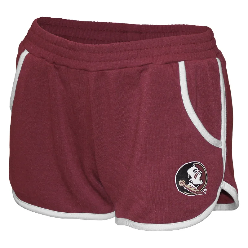 ZooZatz Women's Seminole Logo/Noles Fleece Short - Garnet