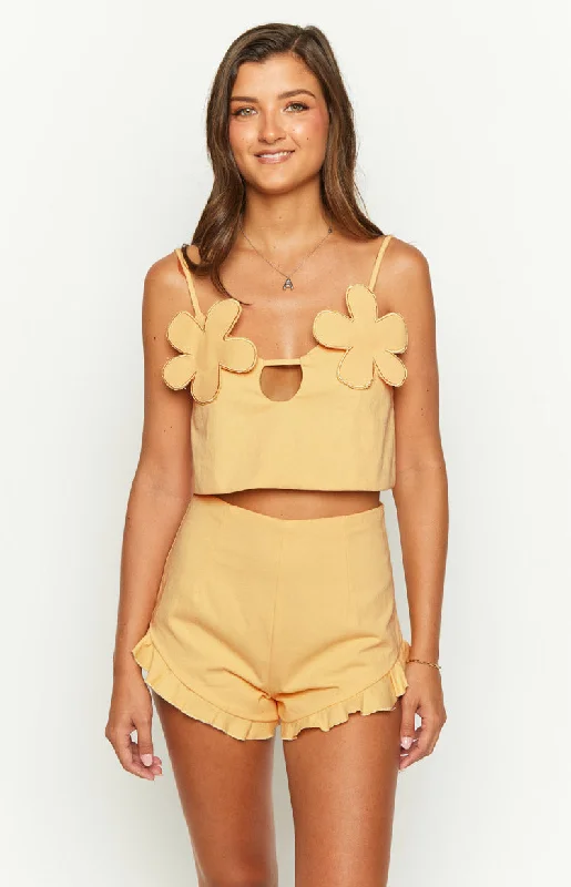 Petal Yellow Shorts