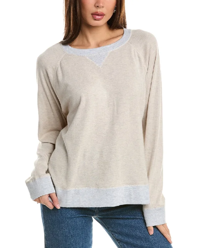 Forte Cashmere Contrast Trim Cashmere-Blend Sweatshirt