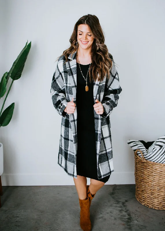 Cozy On By Plaid Coat FINAL SALE