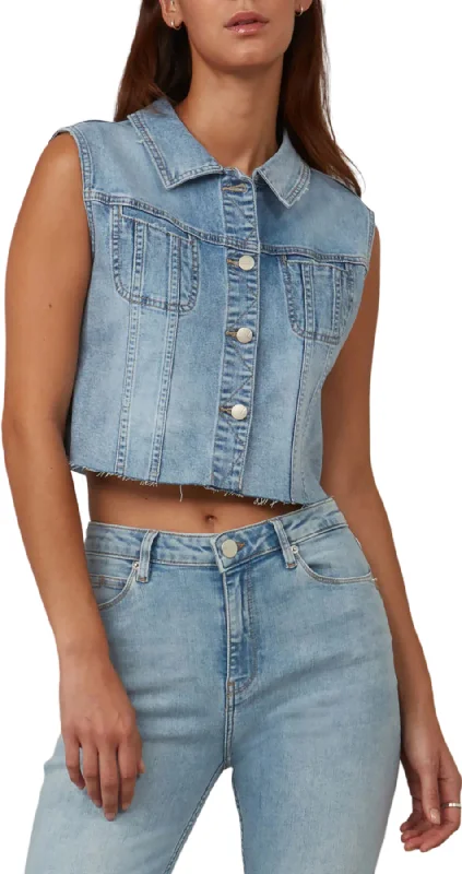 Gabbie Cropped Denim Vest - Women's|-|Veste en jean écourté Gabbie - Femme