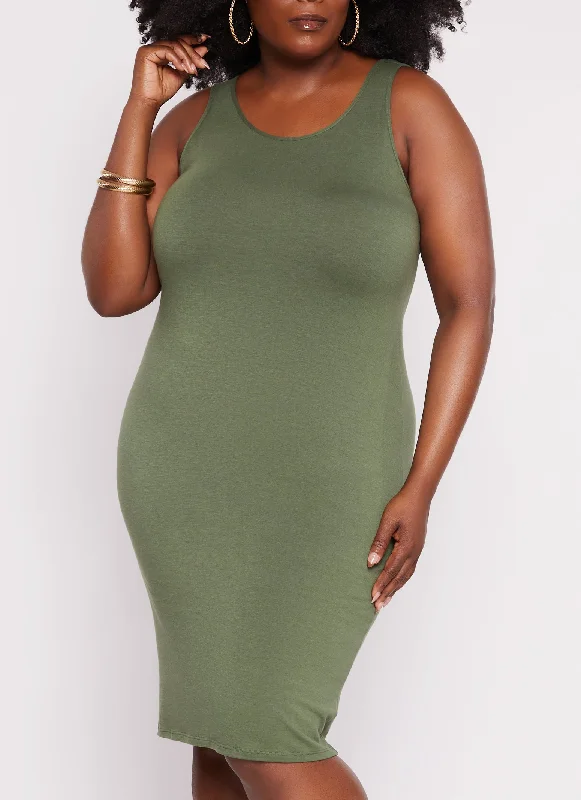 Plus Size Basic Tank Dress