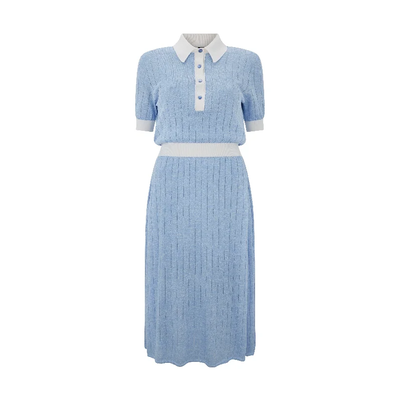 Faronka Knitted Linen Shirt Dress