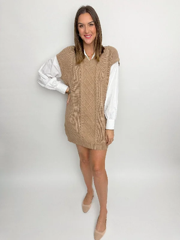 Simple Pleasures Sweater Shirt Dress