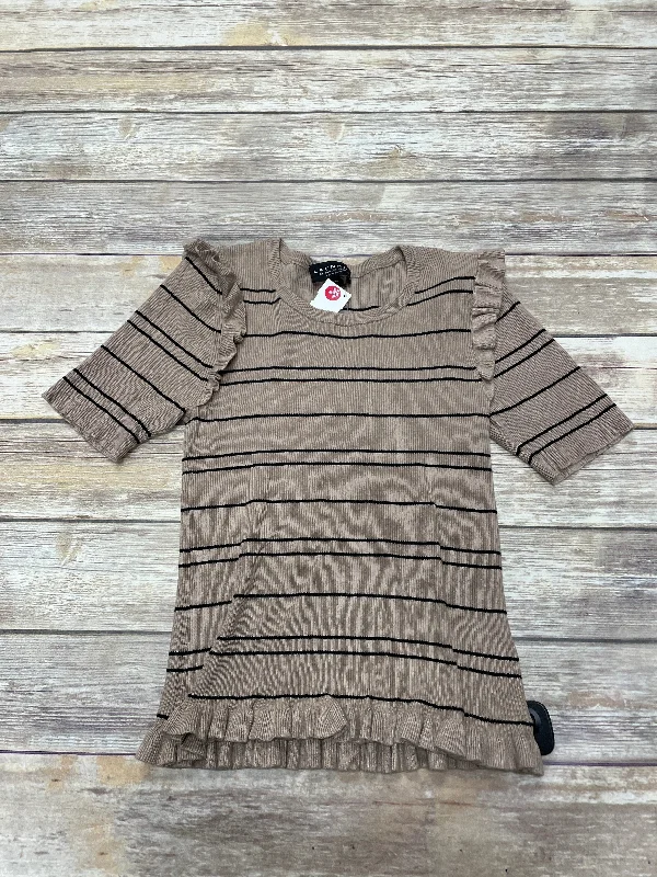 Top Short Sleeve By Laundry In Brown, Size: M