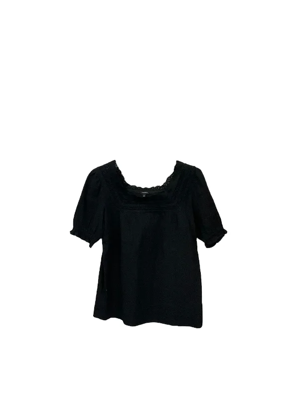 Top Short Sleeve By Talbots In Black, Size: S