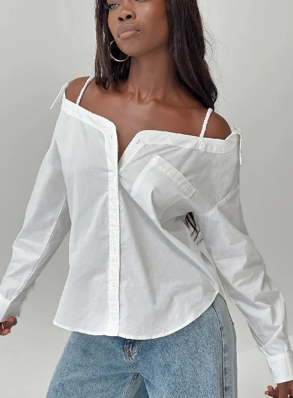 Harkley Long Sleeve Top White