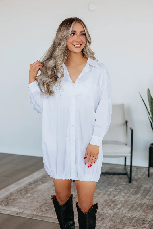 Joette Shirt Dress - Ivory