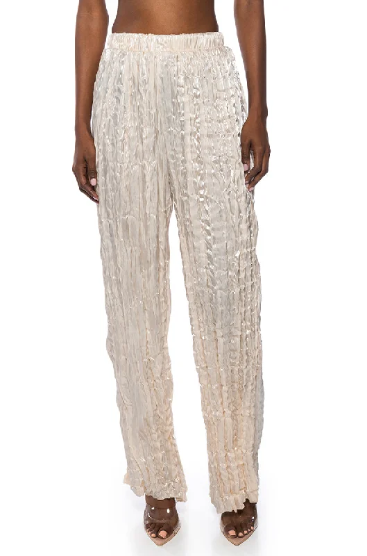 DREAM ABOUT YOU TEXTURED WIDE LEG PANT