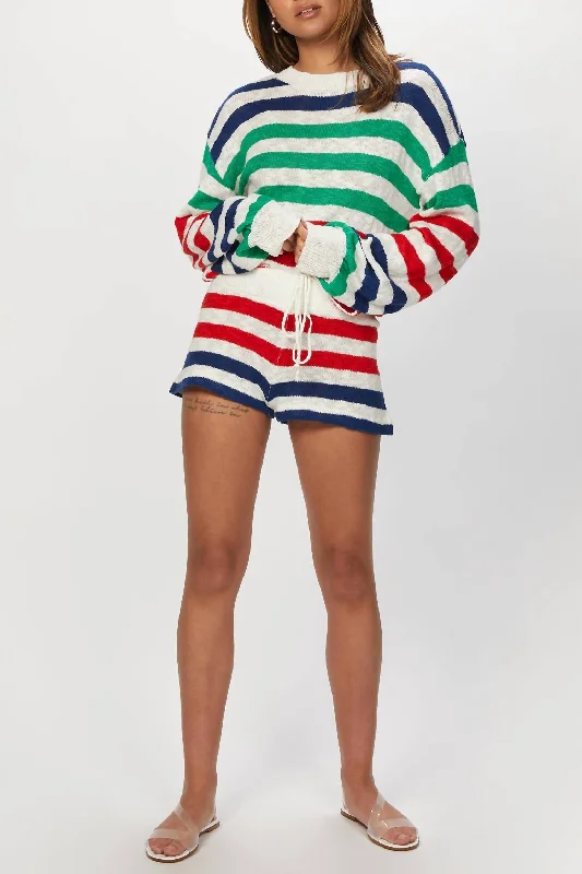 Ava Sweater In Nautical Stripe