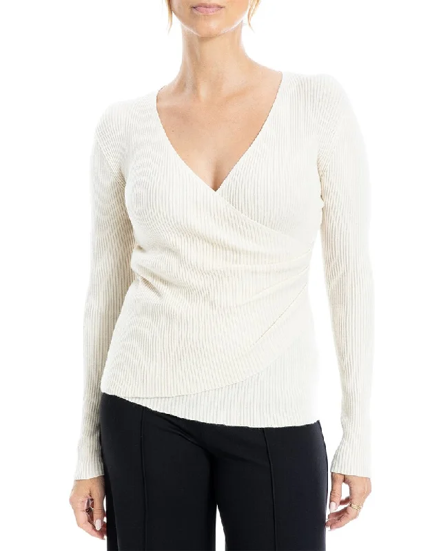 Max Studio Faux Wrap Sweater