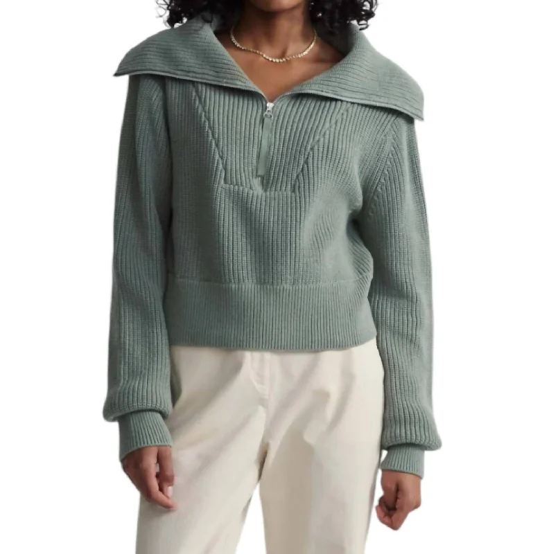 Mentone Knit Sweater In Lily Pad