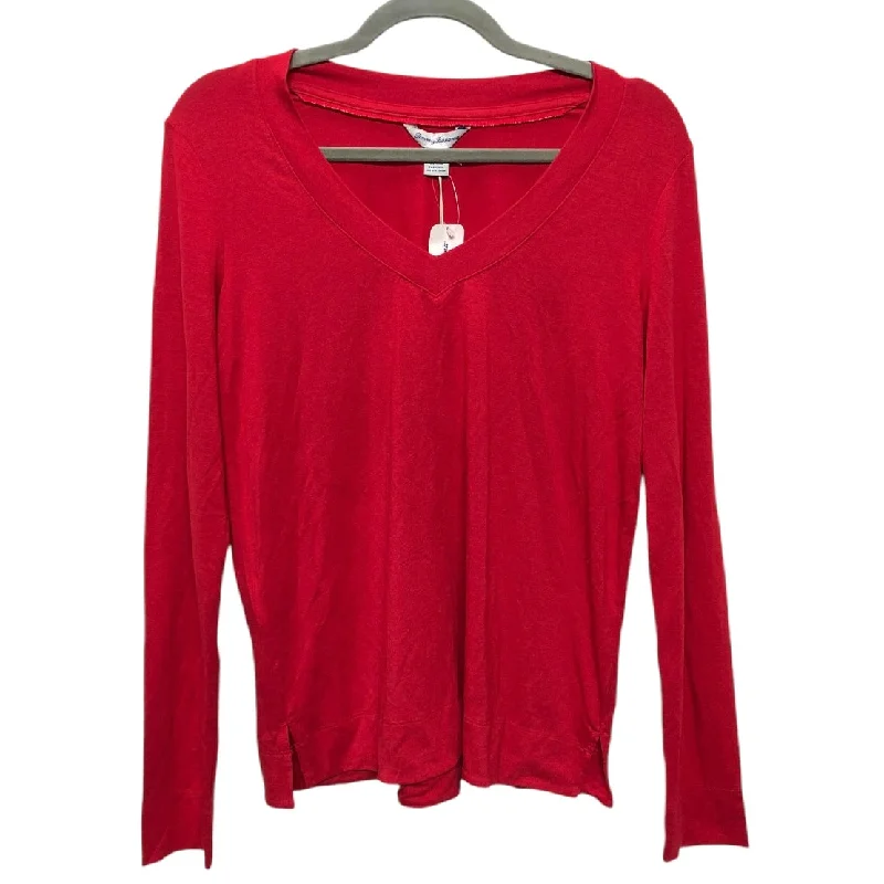 Top Long Sleeve Basic By Tommy Bahama In Red, Size: Xs