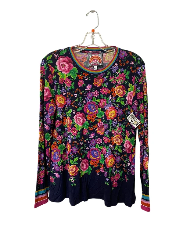 Top Long Sleeve By Johnny Was In Floral Print, Size: S