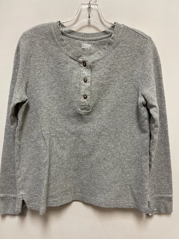 Top Long Sleeve By Lands End In Grey, Size: S