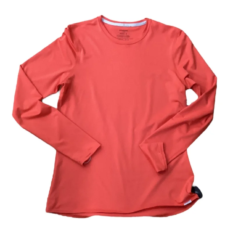 Top Long Sleeve Designer By Patagonia In Orange, Size: M