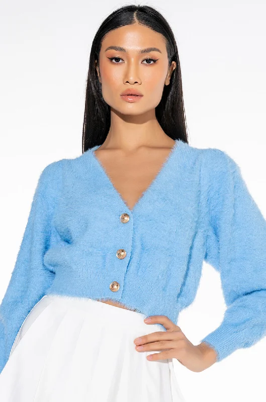 PSA FUZZY CROPPED CARDIGAN